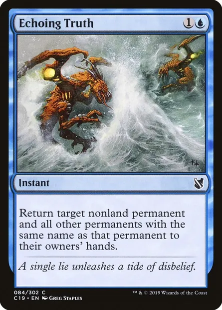 Echoing Truth, Magic card C19 84 — Commander 2019 set