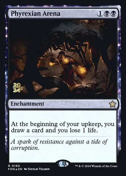 Arène phyrexiane, carte Magic PFDN 180s — extension Foundations Promos