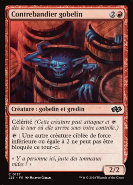 Contrebandier gobelin, carte Magic J25 137 — extension Foundations Jumpstart