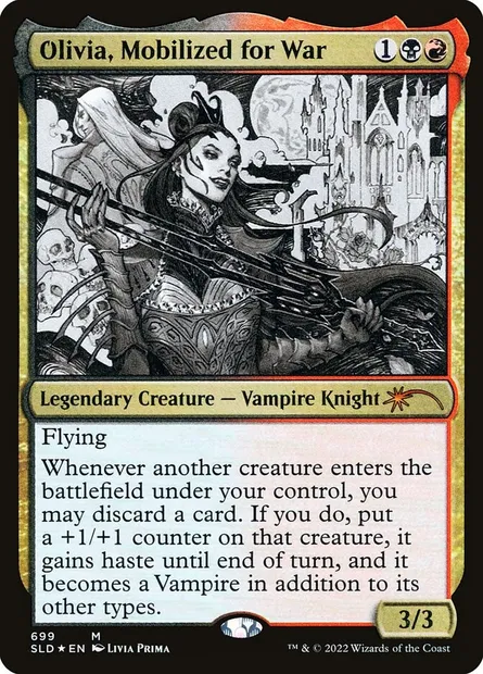 Olivia, Mobilized for War, Magic card SLD 699 — Secret Lair Drop set