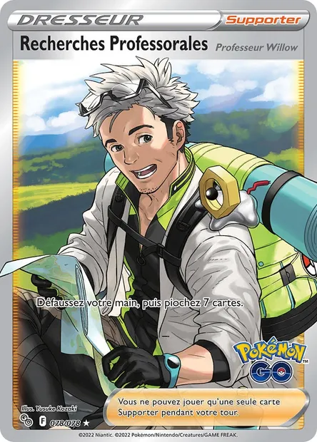 Recherches Professorales, carte Pokémon PGO 078 — extension Pokémon GO