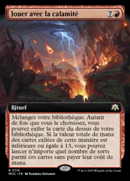 Jouer avec la calamité, carte Magic MOC 116 — extension March of the Machine Commander