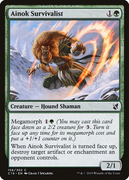 Ainok Survivalist, Magic card C19 156 — Commander 2019 set