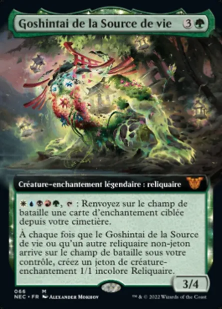 Goshintai de la Source de vie, carte Magic NEC 66 — extension Neon Dynasty Commander