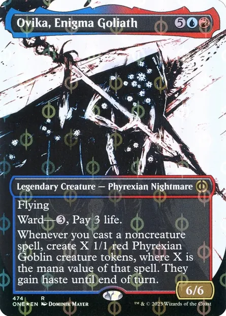 Ovika, Enigma Goliath, Magic card ONE 474 — Phyrexia: All Will Be One set