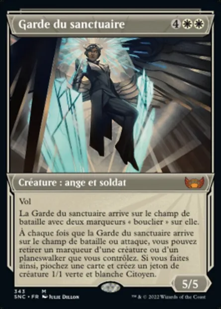 Garde du sanctuaire, carte Magic SNC 343 — extension Les rues de la Nouvelle-Capenna