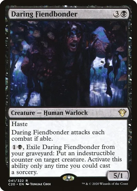 Daring Fiendbonder, Magic card C20 41 — Commander 2020 set