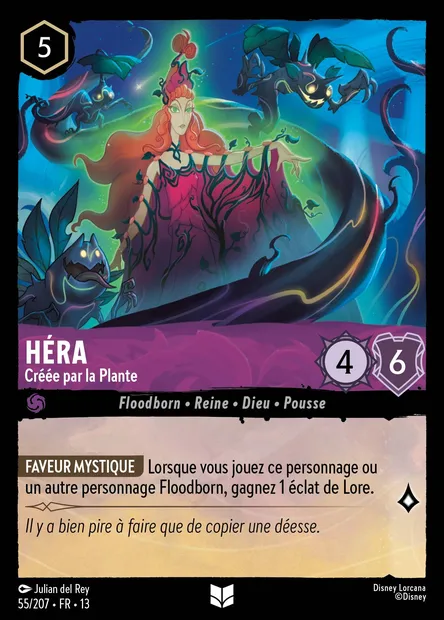 Héra - Créée par la Plante, carte Disney Lorcana CH13-055 — extension Invasion Epineuse!