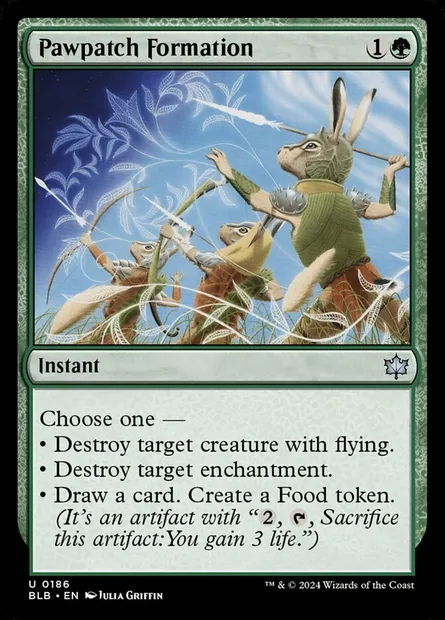 Pawpatch Formation, Magic card BLB 186 — Bloomburrow set