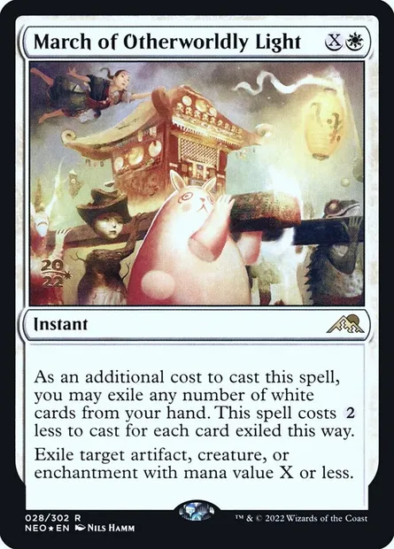 Marche de la lumière fantasmagorique, carte Magic PNEO 28s — extension Kamigawa: Neon Dynasty Promos