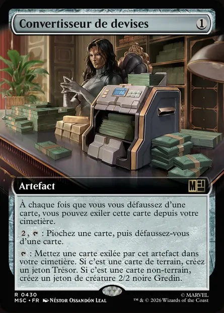 Convertisseur de devises, carte Magic MSC 430 — extension Marvel Super Heroes Commander