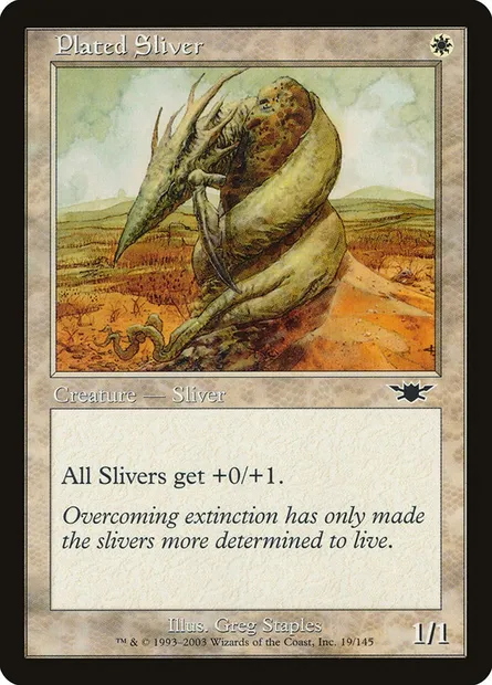 Plated Sliver, Magic card LGN 19 — Legions set