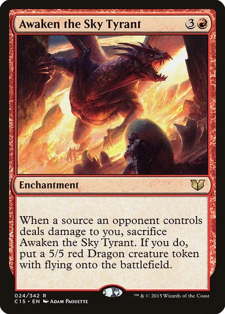 Awaken the Sky Tyrant, Magic card C15 24 — Commander 2015 set