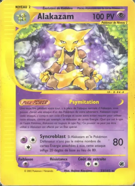 Alakazam, carte Pokémon EX 33 — extension Expedition