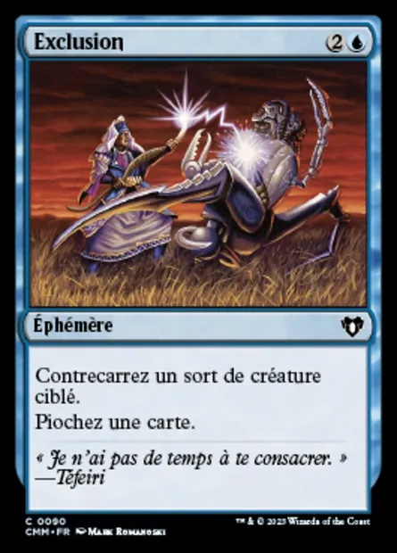Exclusion, carte Magic CMM 90 — extension Commander Masters