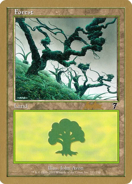 Forest, Magic card WC02 bk331 — World Championship Decks 2002 set