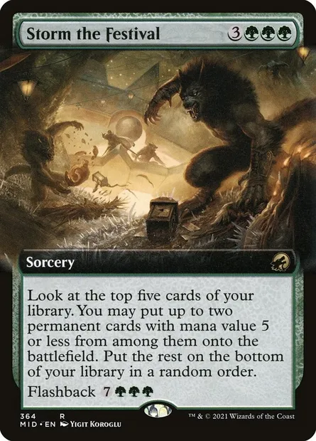Storm the Festival, Magic card MID 364 — Innistrad: Midnight Hunt set