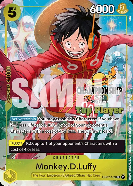 Monkey.D.Luffy, One Piece card OP07-109 — 500 YEARS IN THE FUTURE set