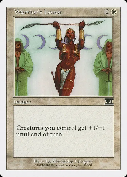 Warrior's Honor, Magic card 6ED 53 — Classic Sixth Edition set