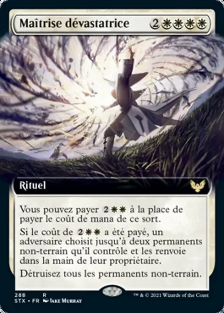 Maîtrise dévastatrice, carte Magic STX 288 — extension Strixhaven: l'Académie des Mages
