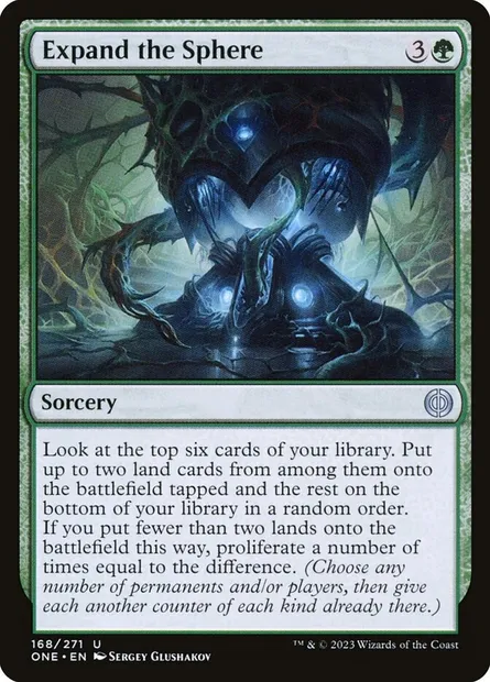 Expand the Sphere, Magic card ONE 168 — Phyrexia: All Will Be One set