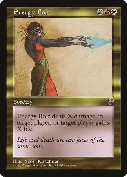Energy Bolt, Magic card MIR 263 — Mirage set