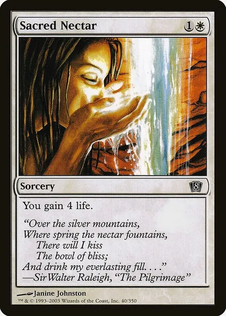 Sacred Nectar, Magic card 8ED 40★ — Eighth Edition set