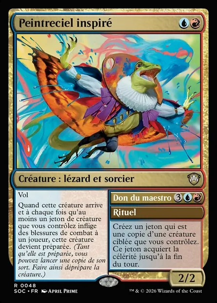 Peintreciel inspiré // Maestro's Gift, carte Magic SOC 48 — extension Secrets of Strixhaven Commander