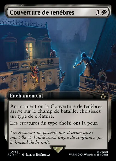 Couverture de ténèbres, carte Magic ACR 163 — extension Assassin's Creed