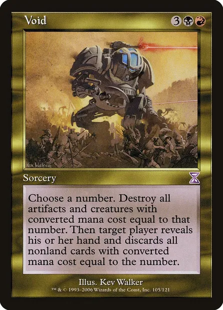 Void, Magic card TSB 105 — Time Spiral Timeshifted set