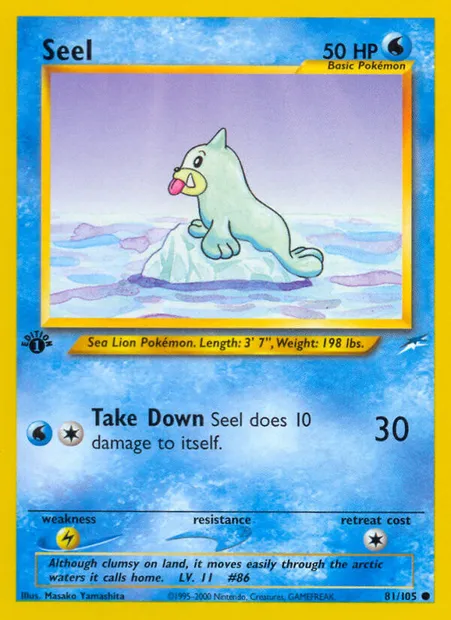 Seel, Pokémon card NDE 81 — Neo Destiny set