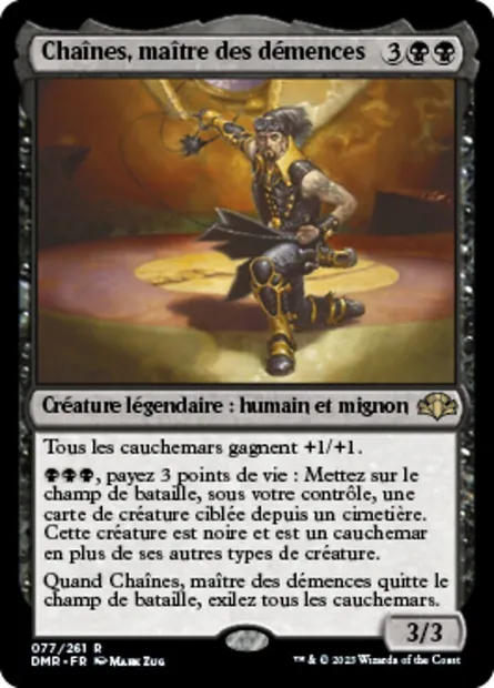 Chaînes, maître des démences, carte Magic DMR 77 — extension Dominaria Remastered