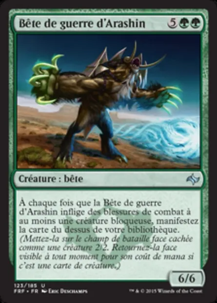 Bête de guerre d'Arashin, carte Magic FRF 123 — extension Destin reforgé