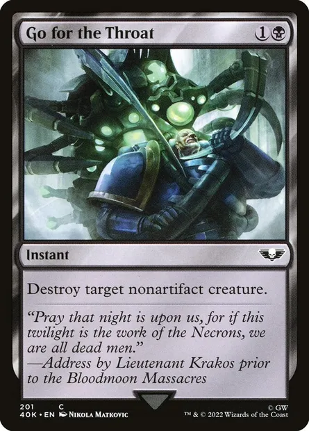 Go for the Throat, Magic card 40K 201 — Warhammer 40,000 Commander set