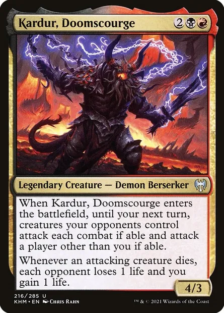 Kardur, Doomscourge, Magic card KHM 216 — Kaldheim set