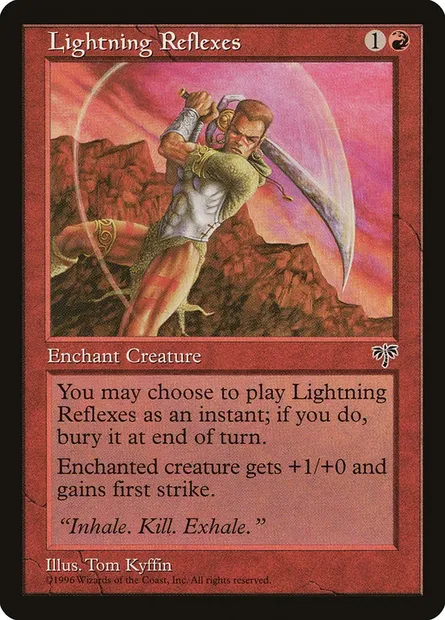 Lightning Reflexes, Magic card MIR 186 — Mirage set
