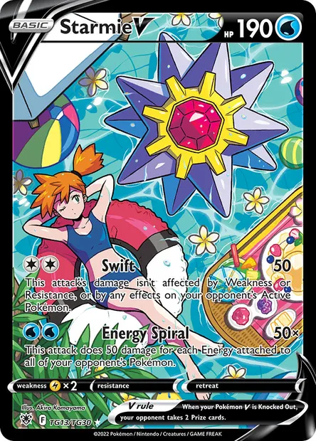 Starmie V, Pokémon card ASR TG13 — Astral Radiance set