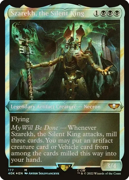 Szarekh, the Silent King, Magic card 40K 177 — Warhammer 40,000 Commander set