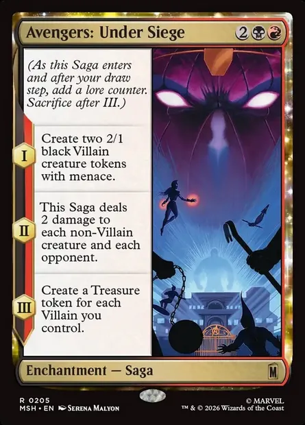 Avengers: Under Siege, Magic card MSH 205 — Marvel Super Heroes set