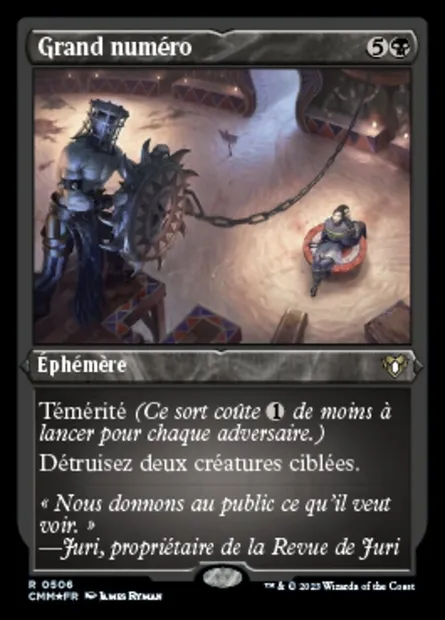 Grand numéro, carte Magic CMM 506 — extension Commander Masters