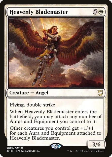 Heavenly Blademaster, Magic card C18 3 — Commander 2018 set
