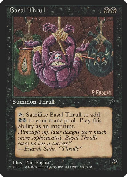 Basal Thrull, carte Magic FEM 34b — extension Fallen Empires