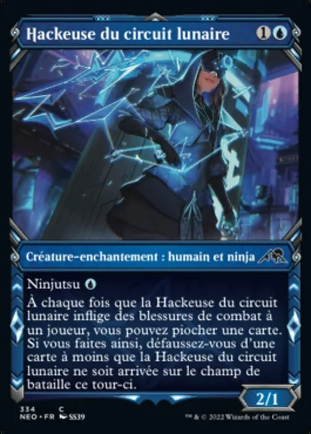 Hackeuse du circuit lunaire, carte Magic NEO 334 — extension Kamigawa: La Dynastie Néon