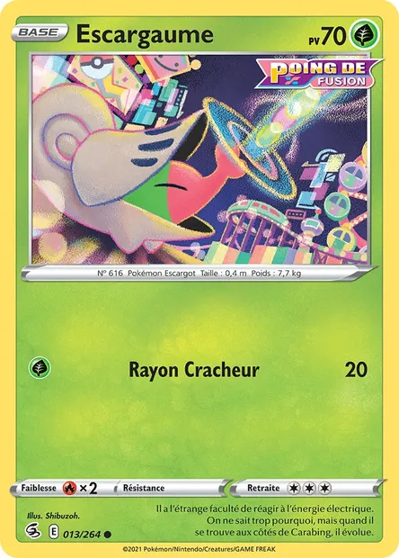 Escargaume, carte Pokémon FST 13 — extension Poing de Fusion