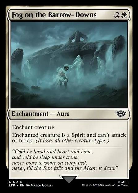 Fog on the Barrow-Downs, Magic card LTR 16 — The Lord of the Rings: Tales of Middle-earth set