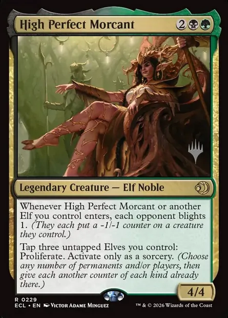 High Perfect Morcant, Magic card PECL 229p — Lorwyn Eclipsed Promos set
