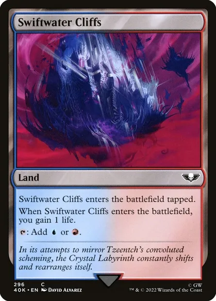 Swiftwater Cliffs, Magic card 40K 296 — Warhammer 40,000 Commander set