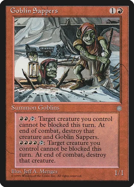 Goblin Sappers, Magic card ICE 189 — Ice Age set
