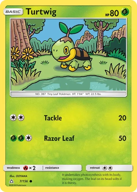 Turtwig, Pokémon card UPR 7 — Ultra Prism set