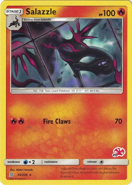 Malamandre, carte Pokémon BA20 034c-23 — extension Battle Academy 2020